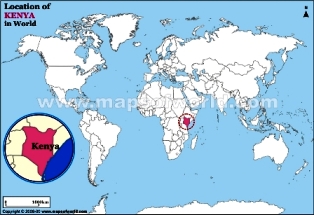 Location and Geography of Kenya in Africa